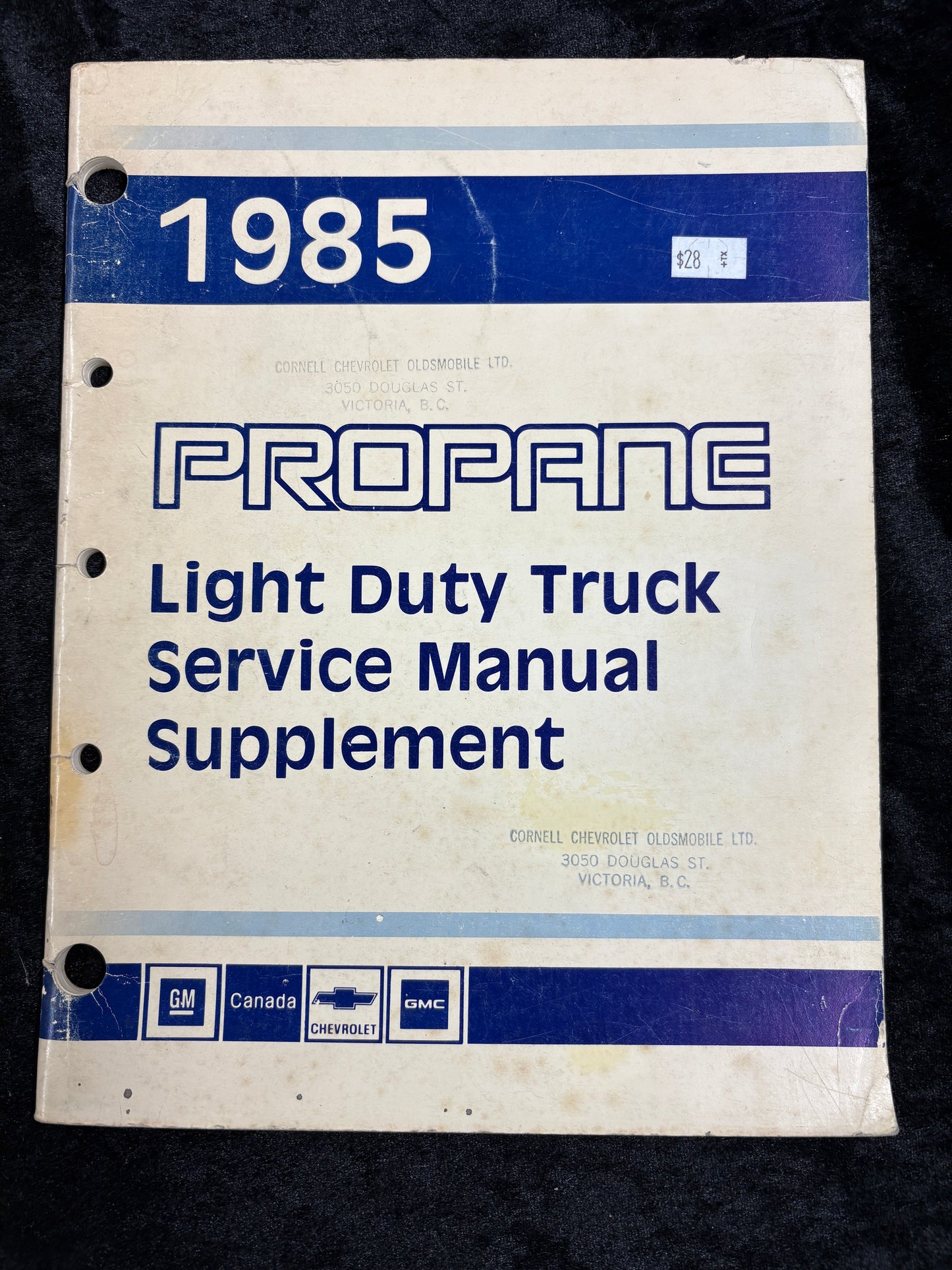 Propane GM 1985 Light Duty Truck Service Manual