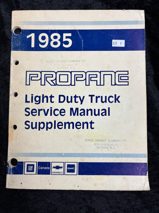 Propane GM 1985 Light Duty Truck Service Manual