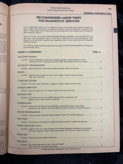 Mitchell Truck 1980 edition