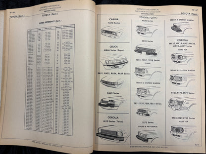 Mitchell 1980 Imported Cars and Trucks Mechanical  Parts/Labor Estimating Guide
