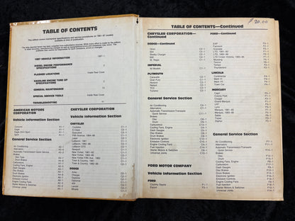 MOTOR AUTO REPAIR 50th ANNIVERSARY EDITION 1987
