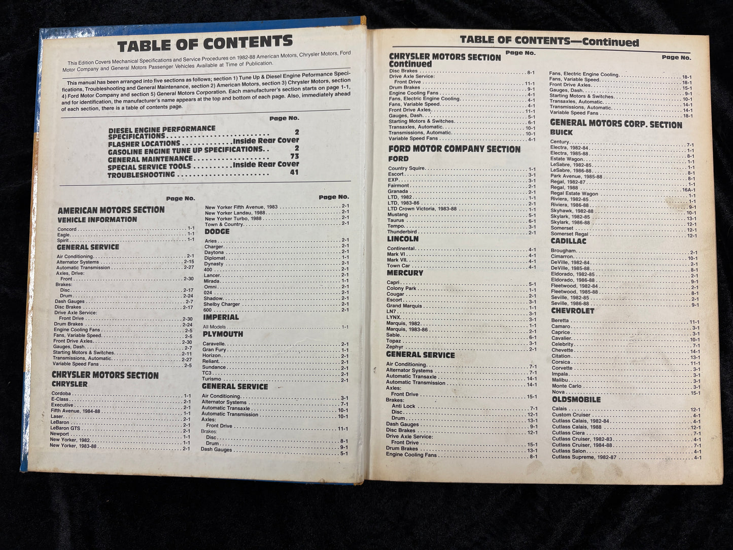 MOTOR AUTO REPAIR  51st  EDITION 1988