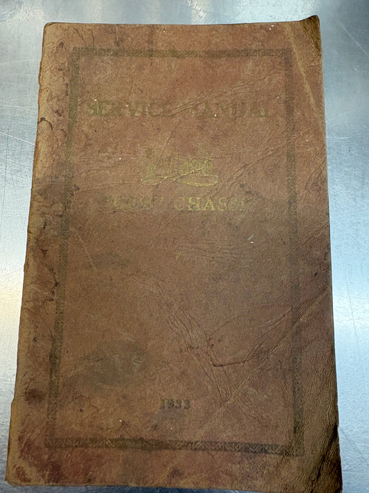 Leyland 1933 " CUB " CHASSIS SERVICE MANUAL