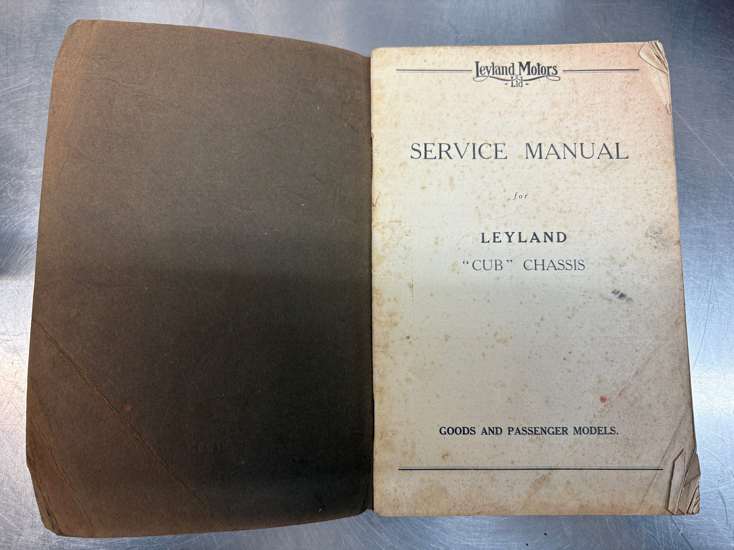 Leyland 1933 " CUB " CHASSIS SERVICE MANUAL