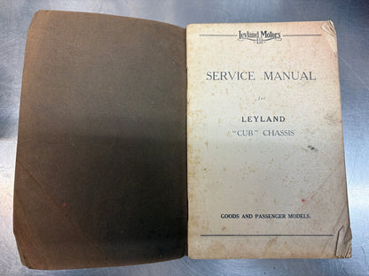 Leyland 1933 " CUB " CHASSIS SERVICE MANUAL