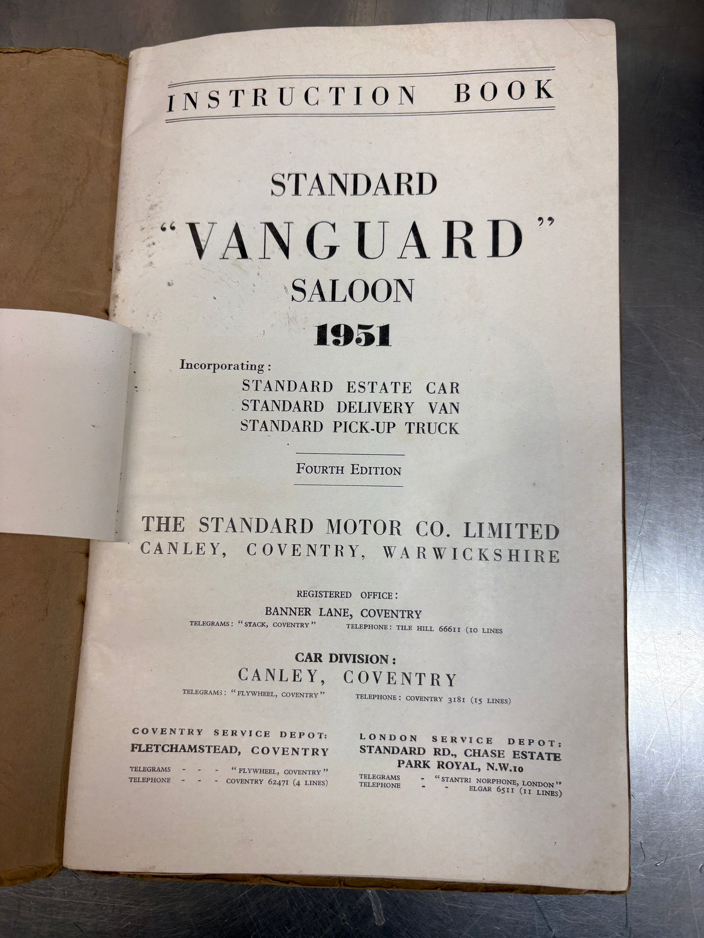 1951 Vanguard Standard Saloon 4th Edition