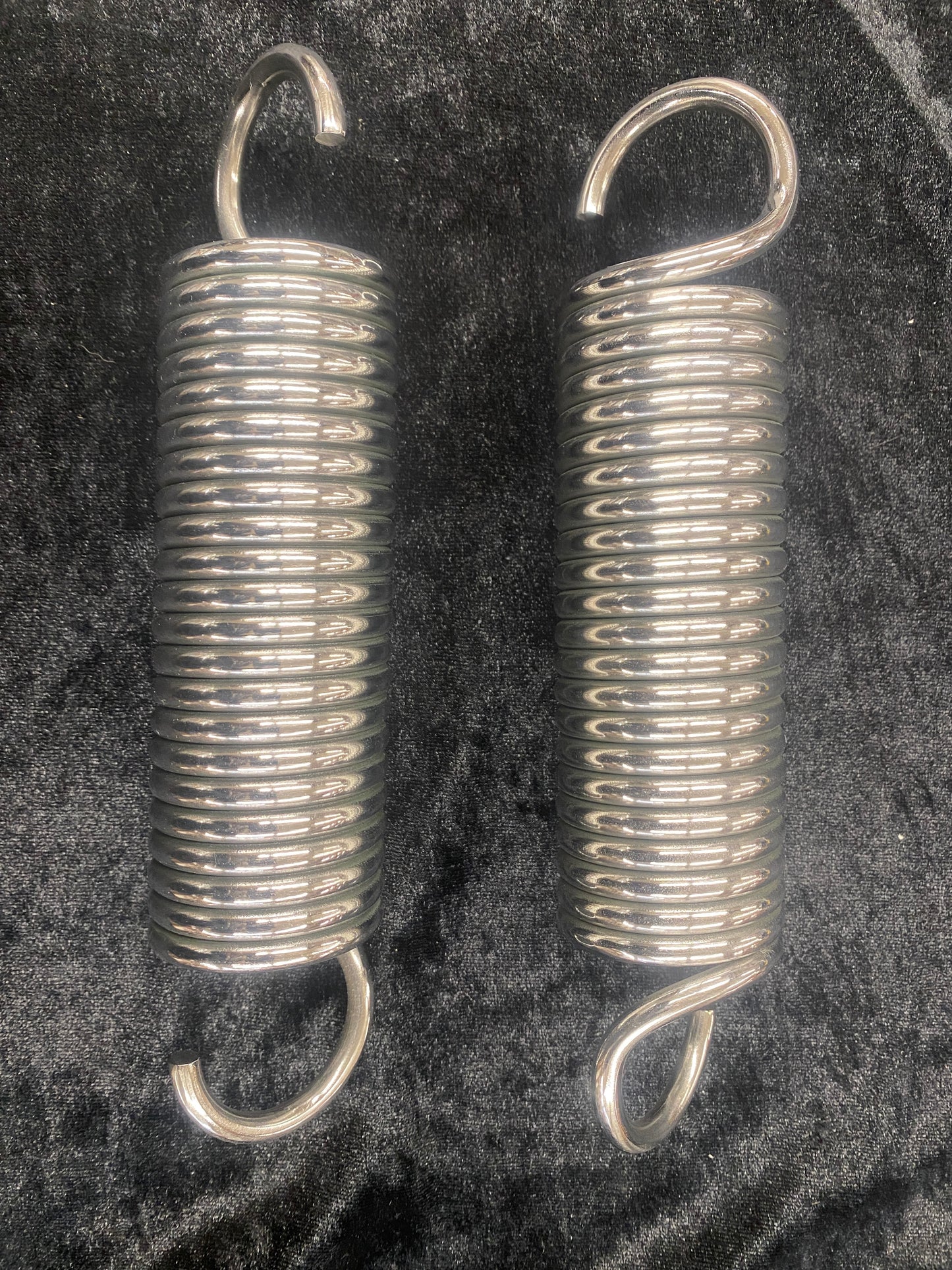 Nova And Chevy II Hood Hinge Springs, Polished Stainless, 1966-1967