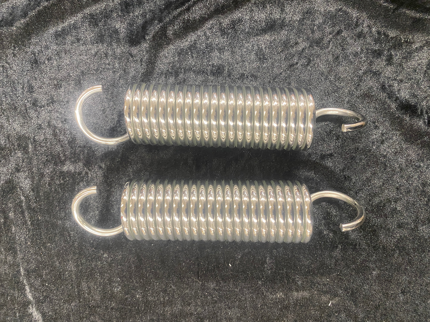 Nova And Chevy II Hood Hinge Springs, Polished Stainless, 1966-1967