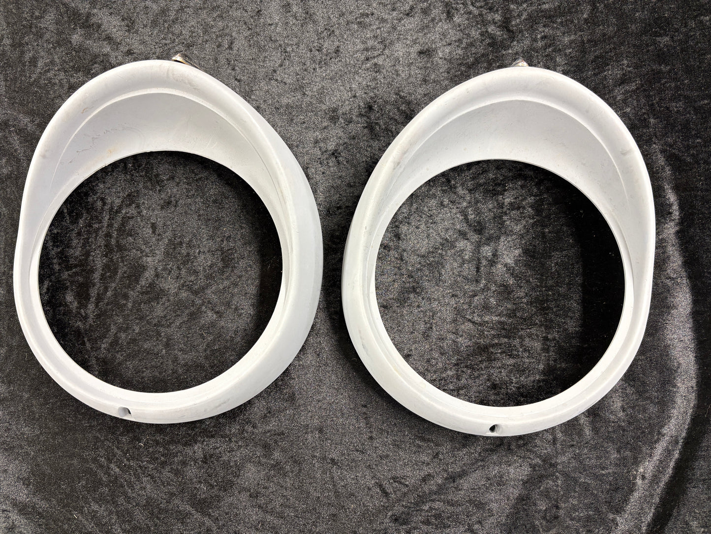 1956 Ford headlight doors (often called bezels) with part number  FDR-13052-A