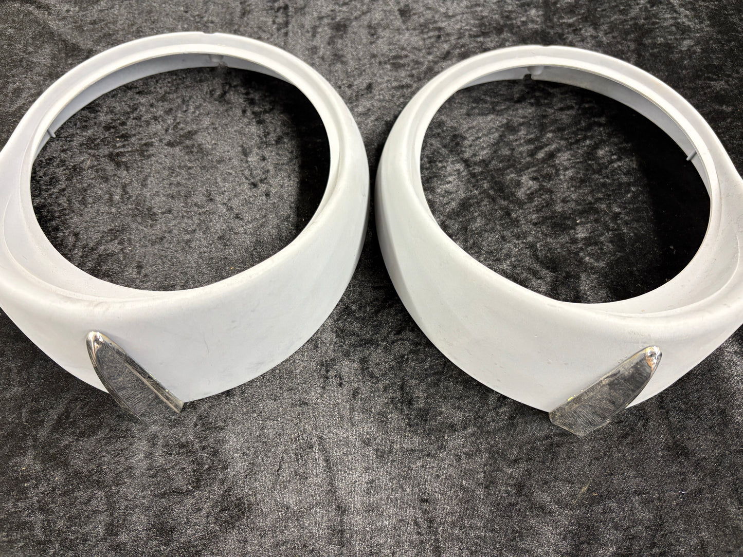 1956 Ford headlight doors (often called bezels) with part number  FDR-13052-A