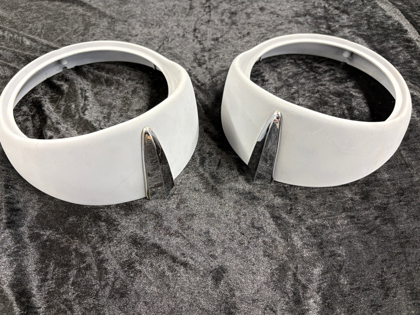1956 Ford headlight doors (often called bezels) with part number  FDR-13052-A