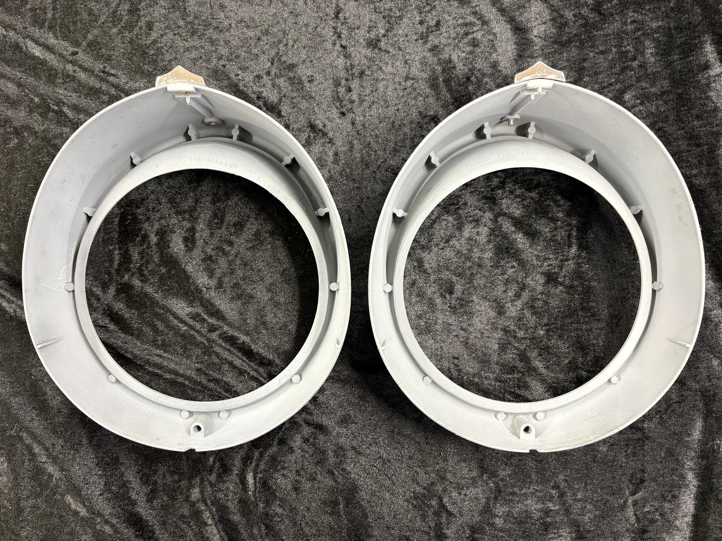 1956 Ford headlight doors (often called bezels) with part number  FDR-13052-A