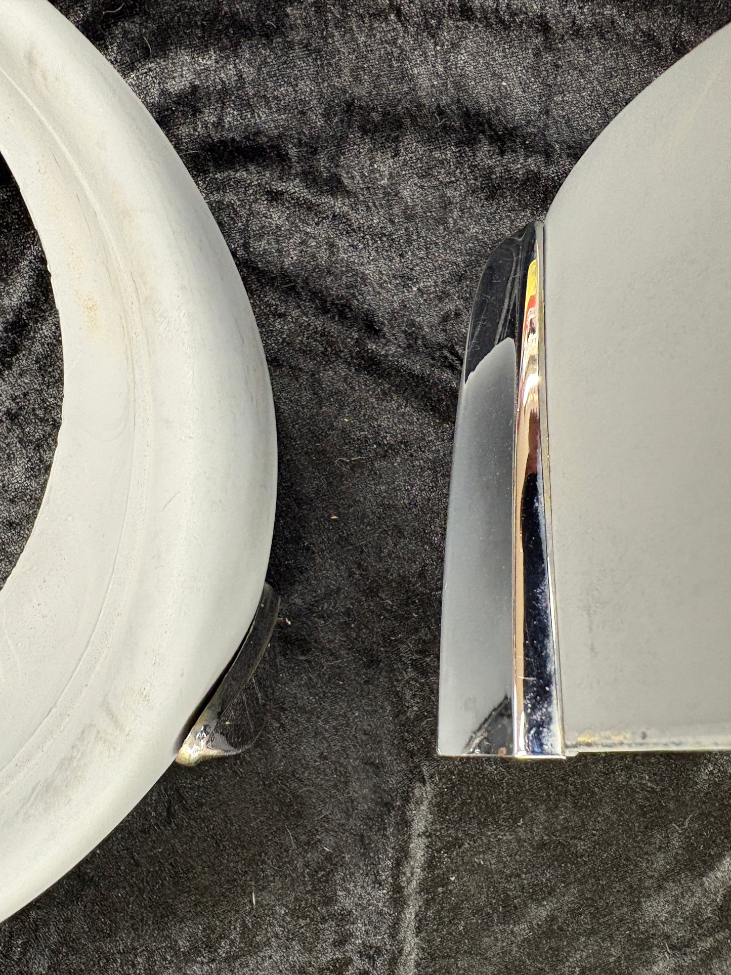 1956 Ford headlight doors (often called bezels) with part number  FDR-13052-A