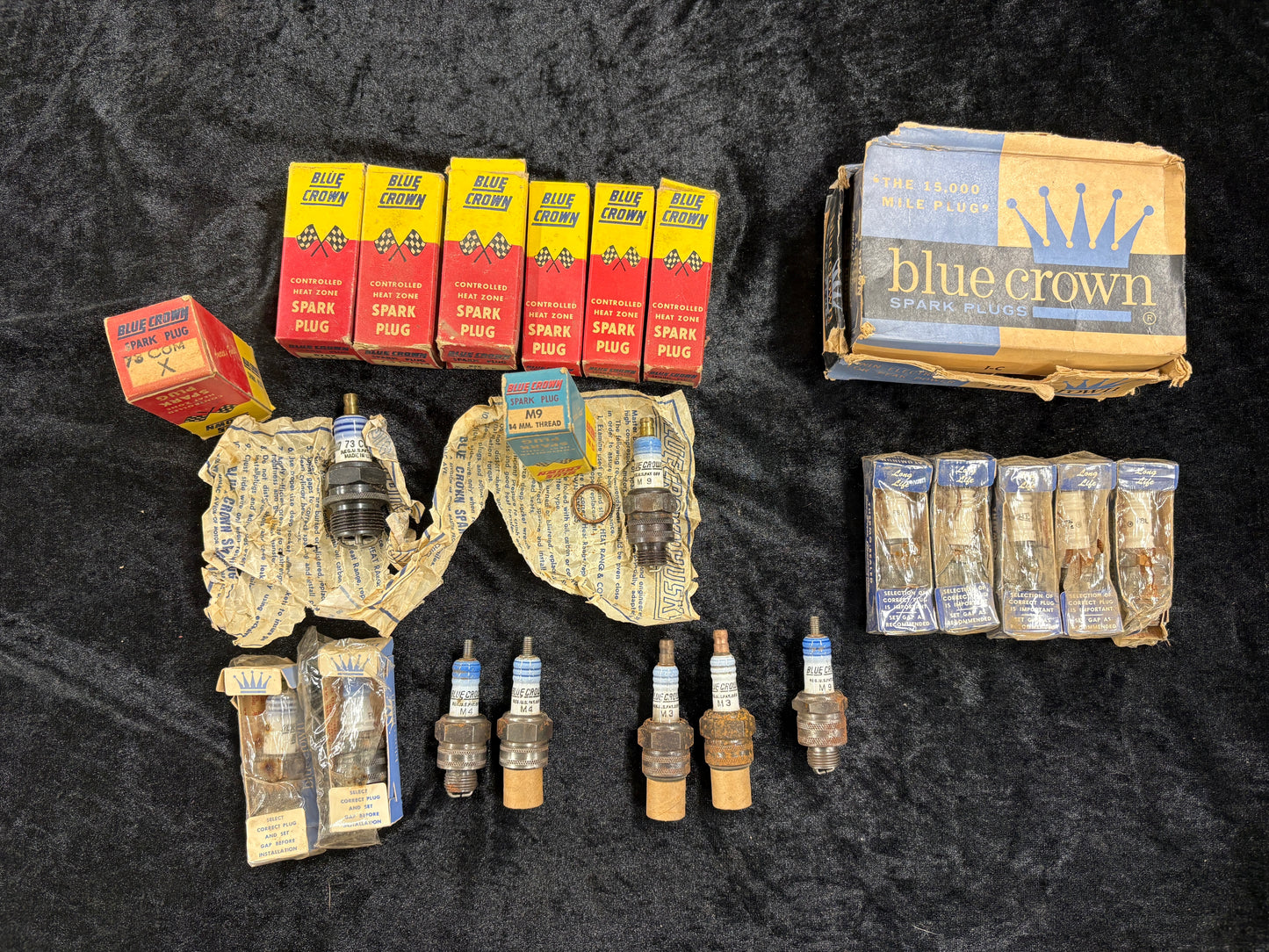 BLUE CROWN SPARK PLUG N.O.S. PACKAGE