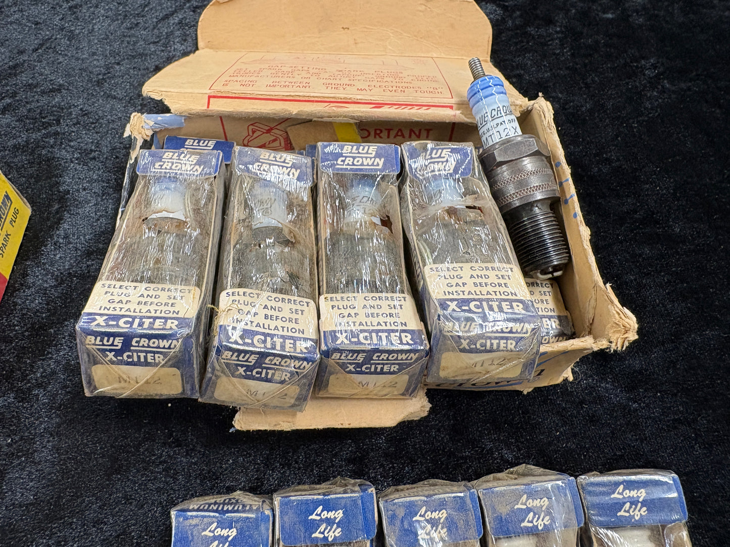 BLUE CROWN SPARK PLUG N.O.S. PACKAGE