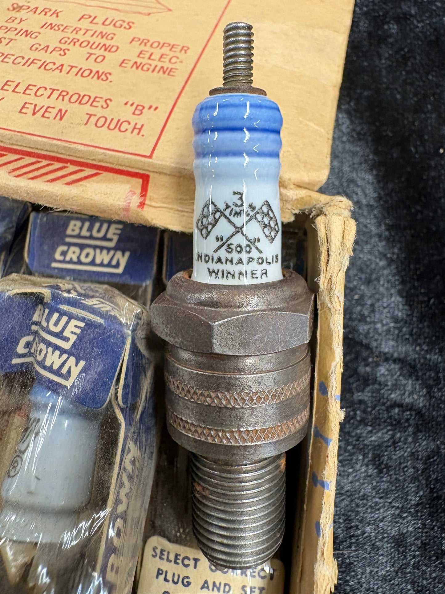 BLUE CROWN SPARK PLUG N.O.S. PACKAGE