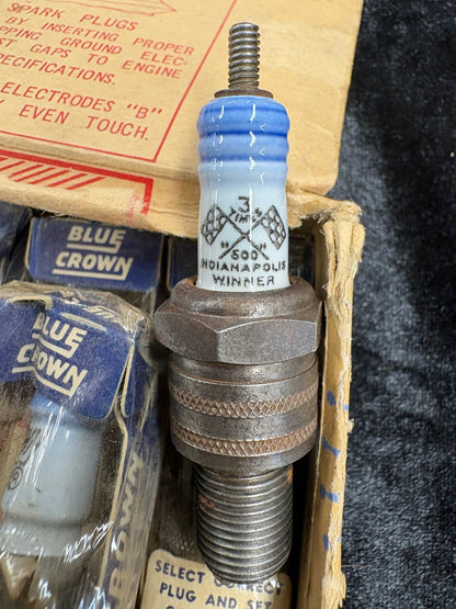 BLUE CROWN SPARK PLUG N.O.S. PACKAGE