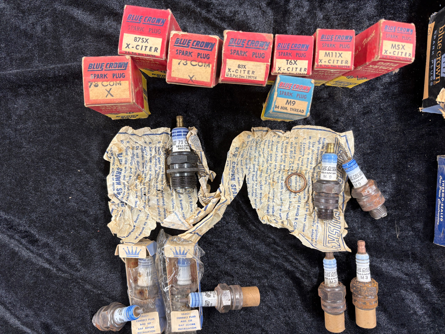 BLUE CROWN SPARK PLUG N.O.S. PACKAGE
