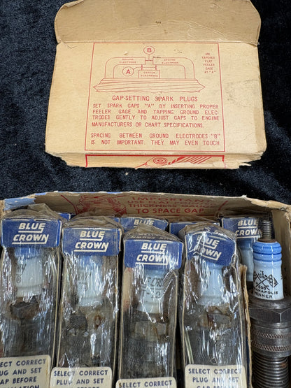 BLUE CROWN SPARK PLUG N.O.S. PACKAGE