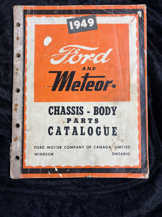 1949 Ford Meteor Chassis and Body Parts Catalogue List Book Manual Canadian
