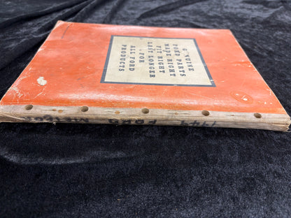 1949 Ford Meteor Chassis and Body Parts Catalogue List Book Manual Canadian