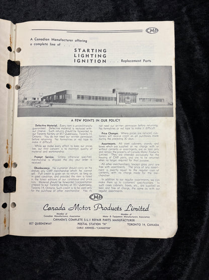 Canada Motor Products   Catalogue number 51