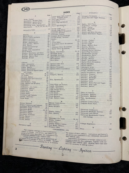 Canada Motor Products   Catalogue number 51