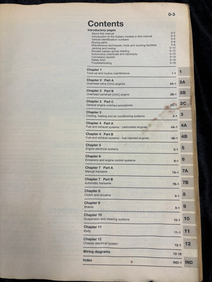 Subaru 1600 & 1800 1980 thru 1994