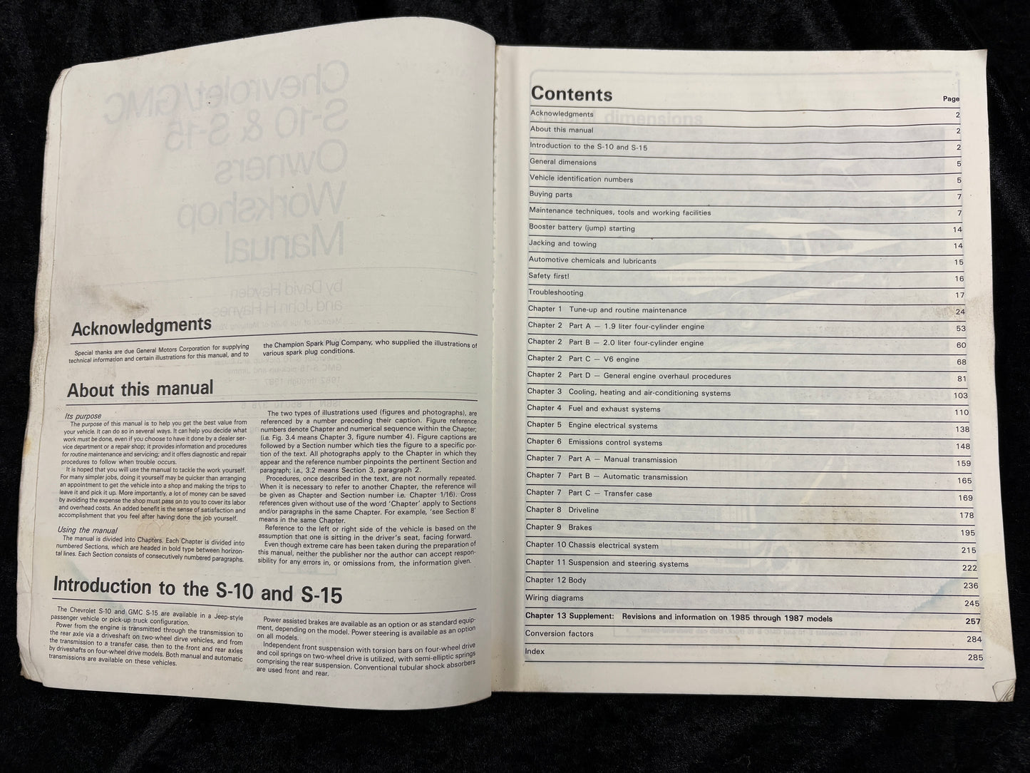 Chevrolet & GMC S Series Pick-ups Owners Workshop Manual (1982-1987) - Haynes
