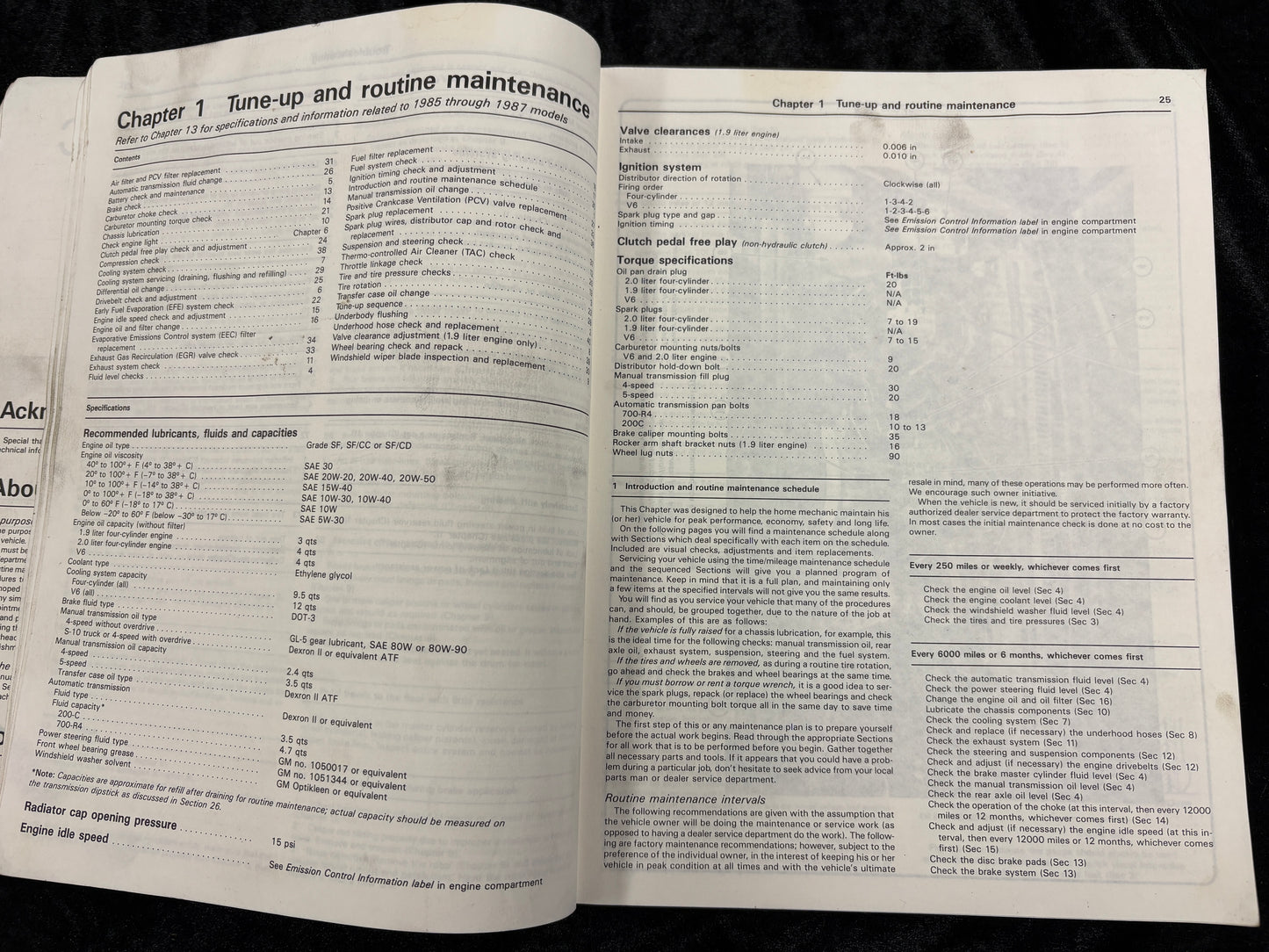 Chevrolet & GMC S Series Pick-ups Owners Workshop Manual (1982-1987) - Haynes
