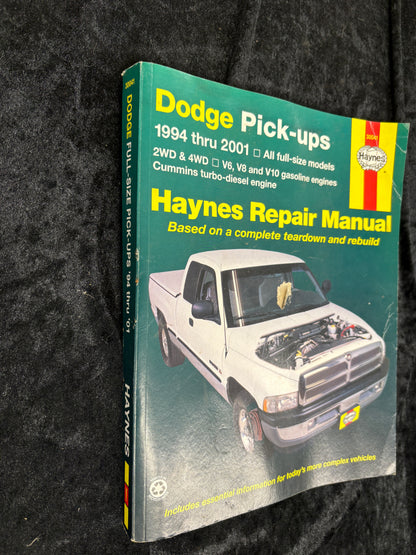 Dodge Pick-Ups 1994-2001 Full Size 2WD 4WD Diesel Haynes 30041 Repair Manual