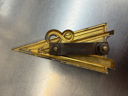 1934-1938 CADILLAC LASALLE V8 GRILLE TRUNK EMBLEM BADGE