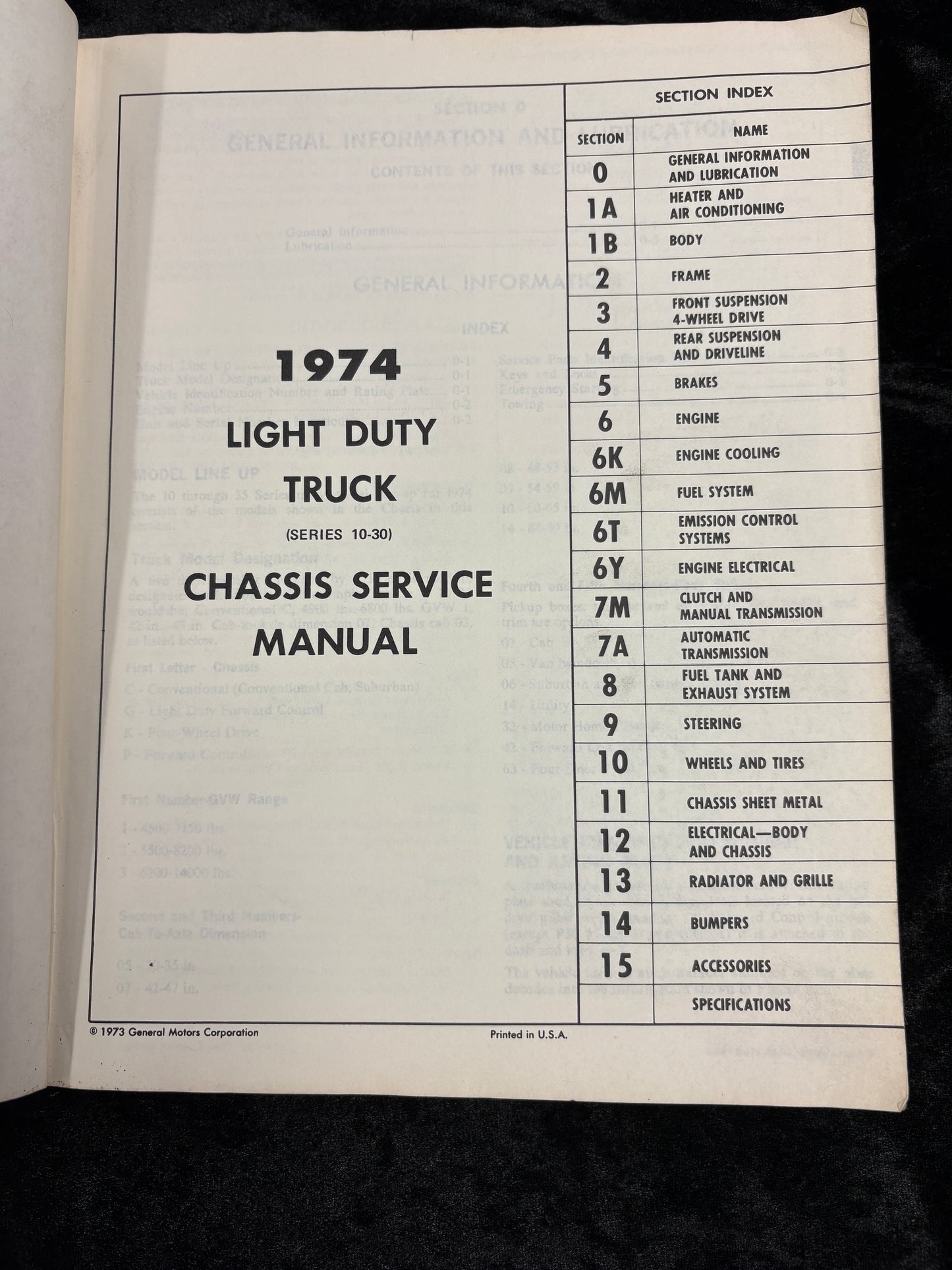 1974 GMC TRUCK SERVICE MANUAL