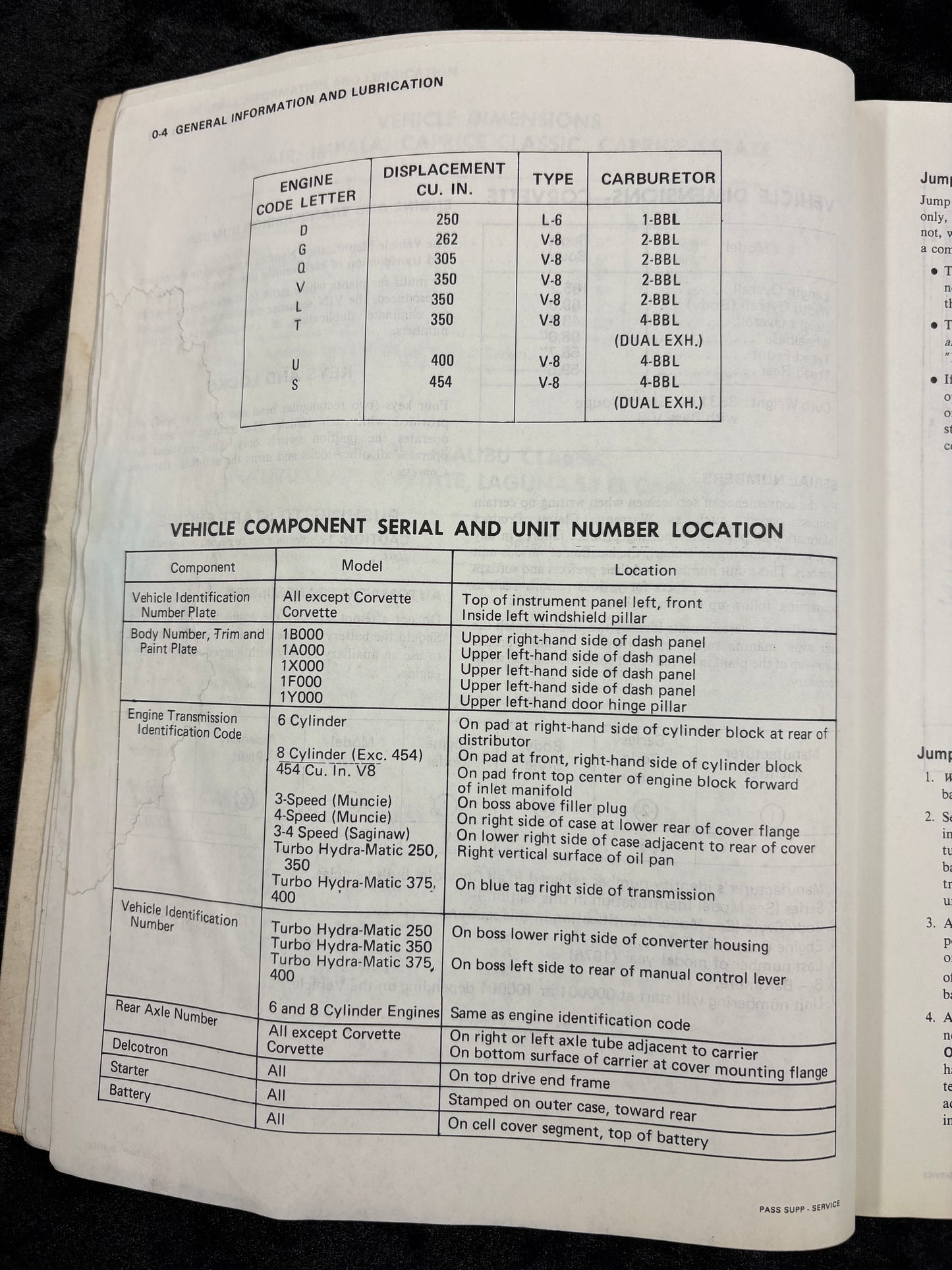 Original 1976 Chevy Shop Manual Sup El Camino Camaro Corvette Impala Monte Carlo