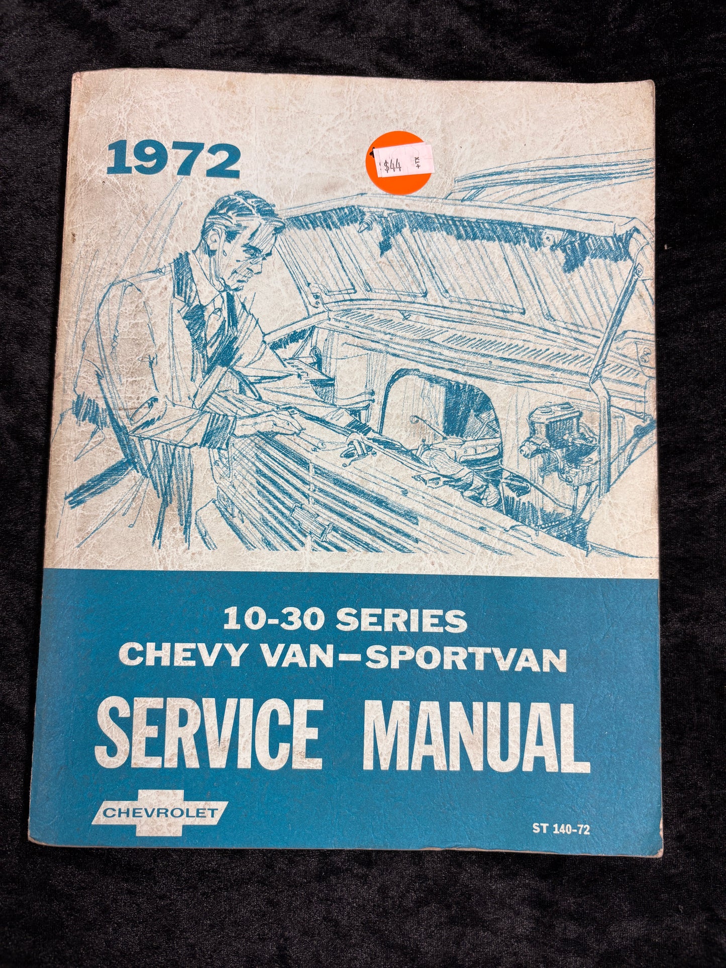 1972 Chevrolet Van G10 G20 G 10 20 30 Sportvan service shop manual ORIGINAL