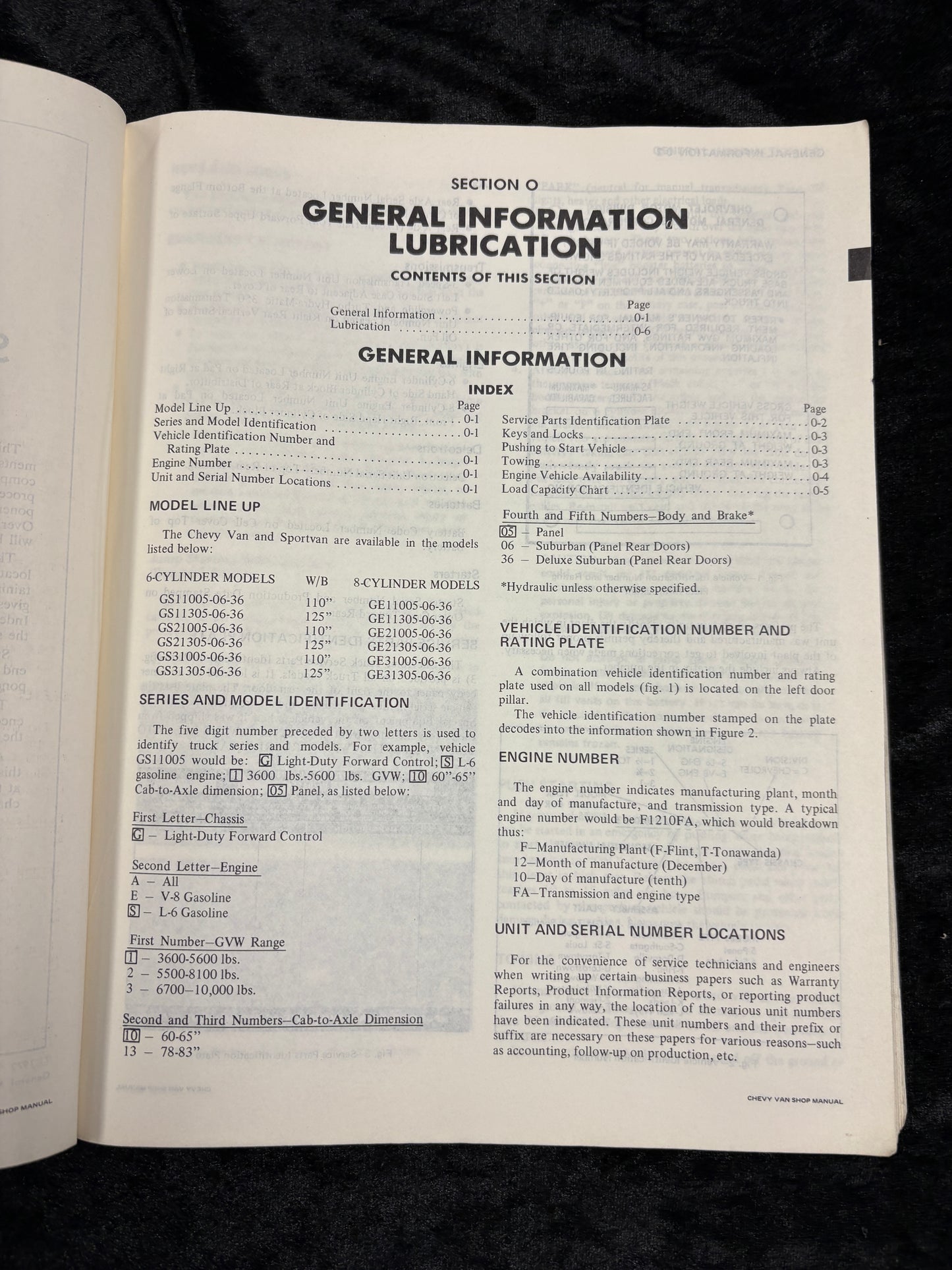 1972 Chevrolet Van G10 G20 G 10 20 30 Sportvan service shop manual ORIGINAL