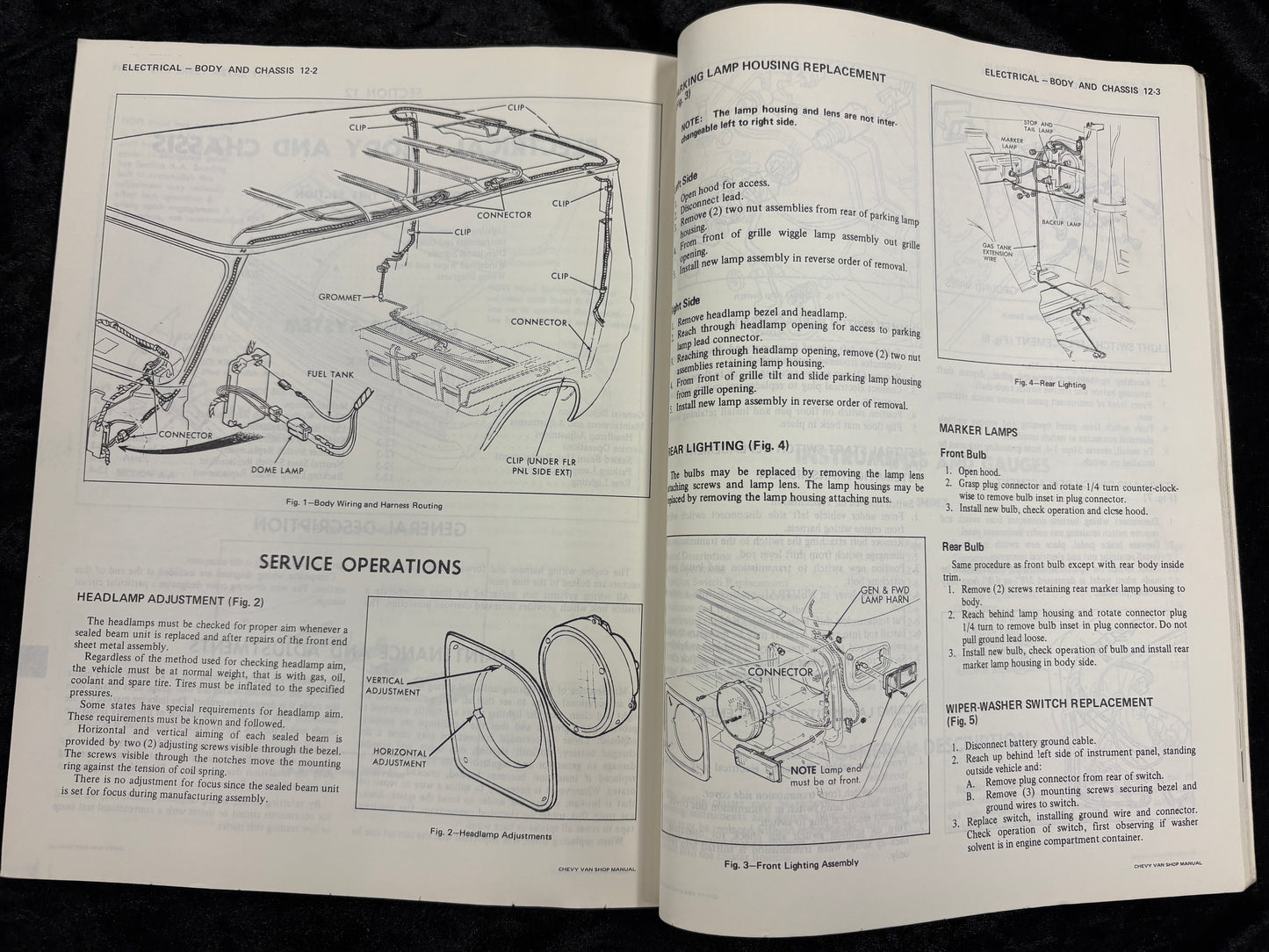 1972 Chevrolet Van G10 G20 G 10 20 30 Sportvan service shop manual ORIGINAL