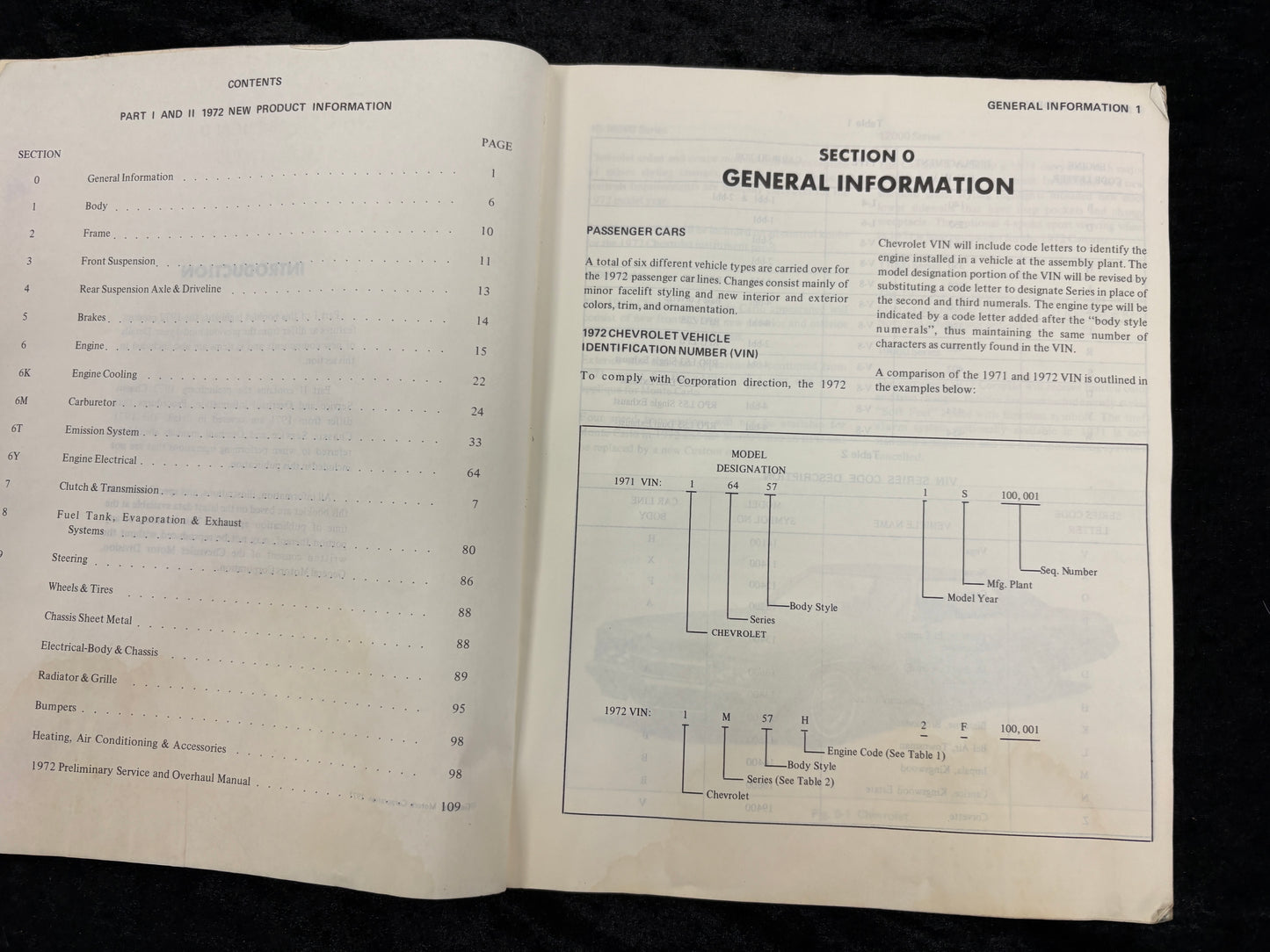 The 1972 Chevrolet New Product Information (NPI) Manual (Part No. NPI-1-72)