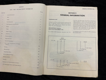 The 1972 Chevrolet New Product Information (NPI) Manual (Part No. NPI-1-72)