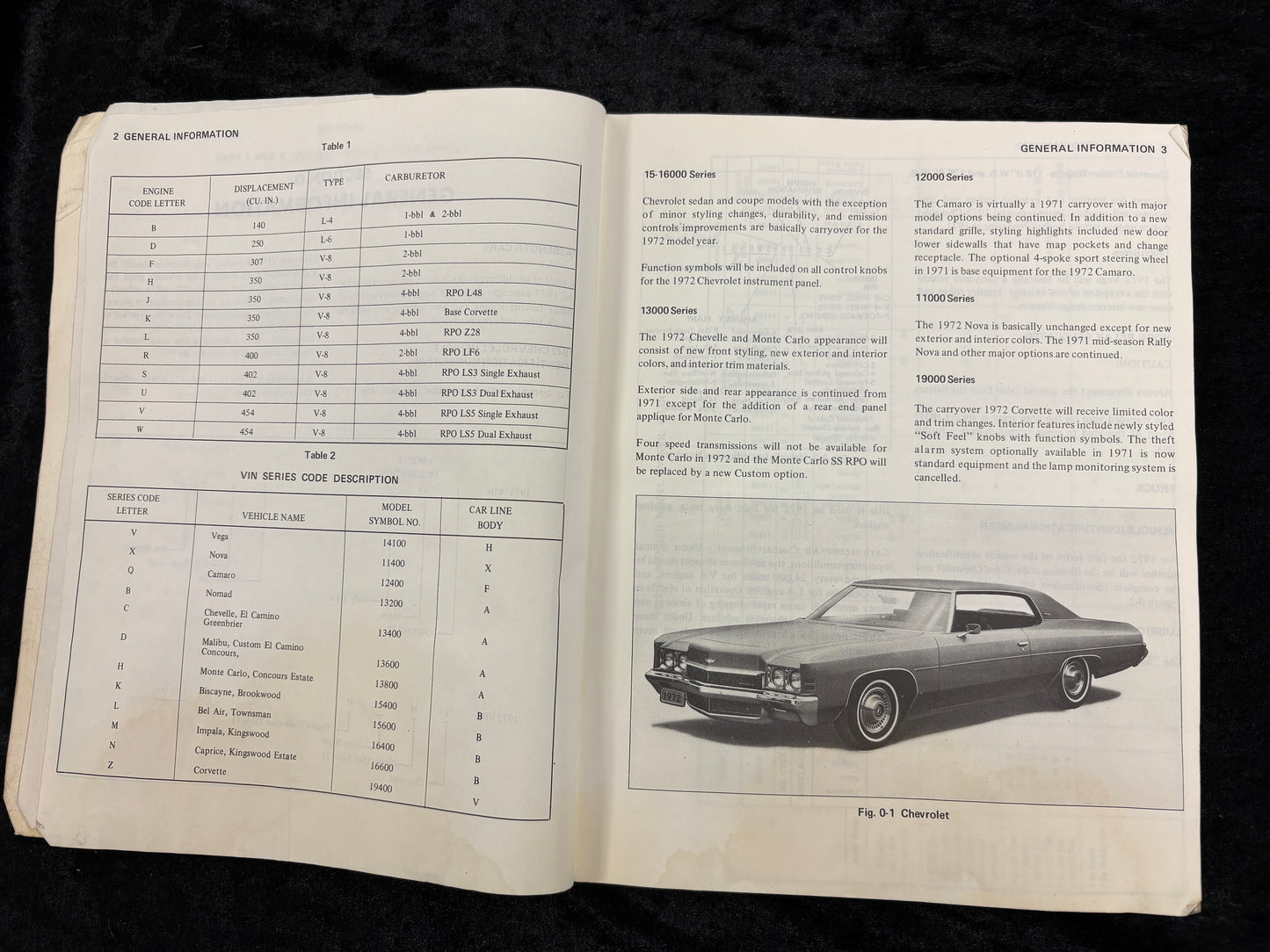 The 1972 Chevrolet New Product Information (NPI) Manual (Part No. NPI-1-72)