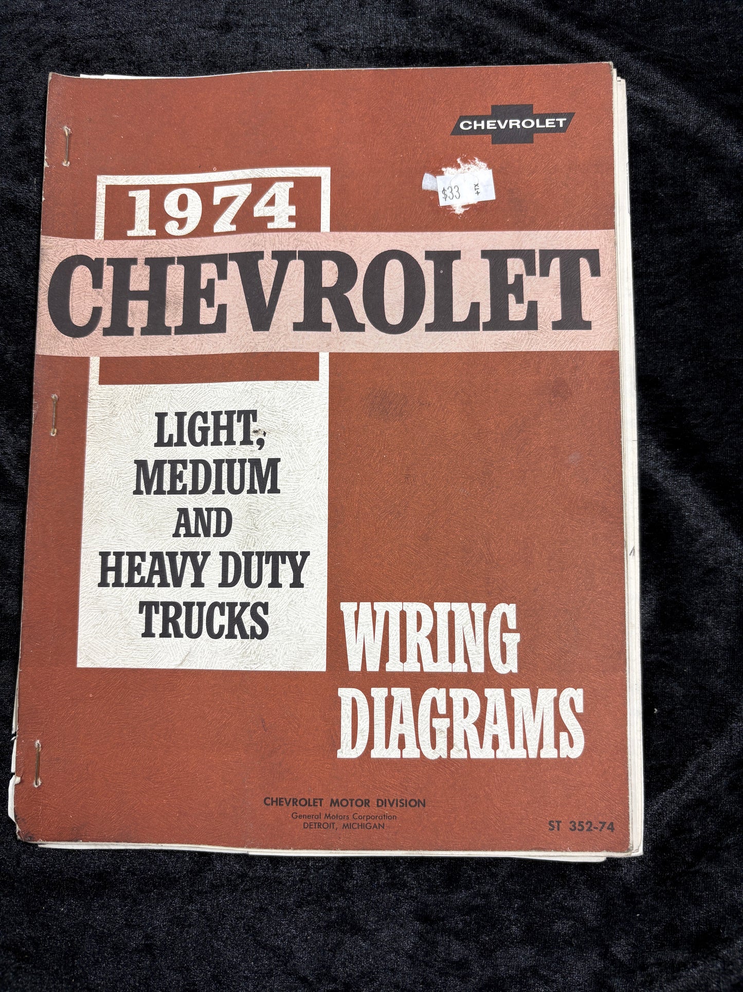 1974 Chevy LD,MD,HD Trucks Wiring Diagrams - 11x26 inch Foldouts