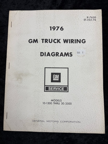 1976 Chevrolet GMC Truck Wiring Diagrams (Models 10-1500 Thru 30-3500 ) - 11x26 inch Foldouts