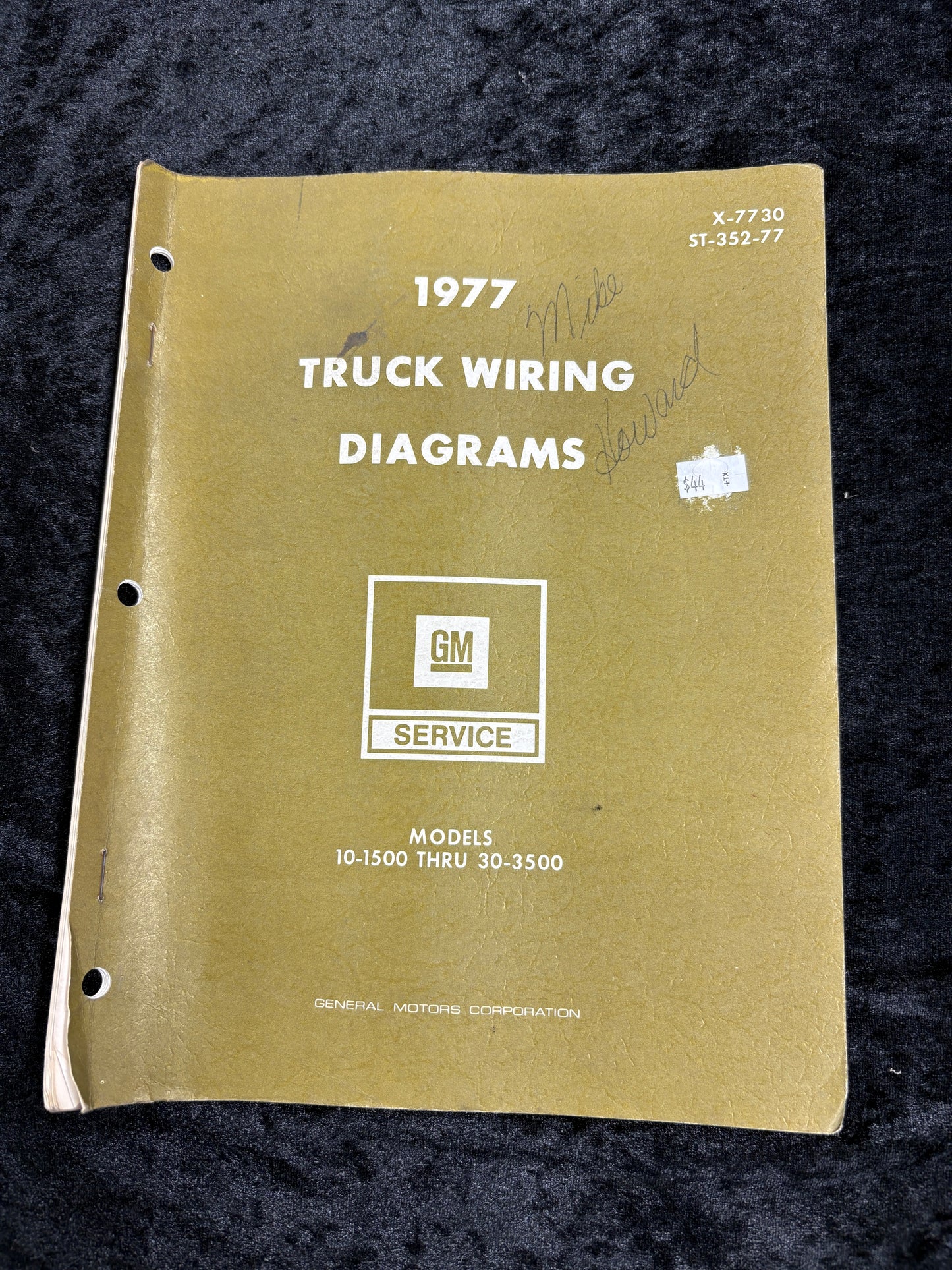 1977 CHEVROLET TRUCK WIRING DIAGRAMS SERVICE MANUAL 1500 - 3500 MODELS ORIGINAL