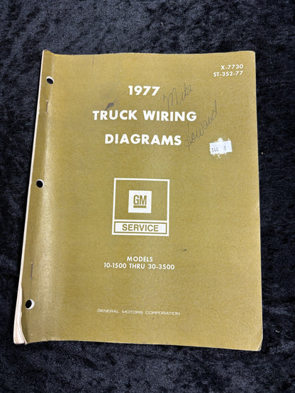 1977 CHEVROLET TRUCK WIRING DIAGRAMS SERVICE MANUAL 1500 - 3500 MODELS ORIGINAL