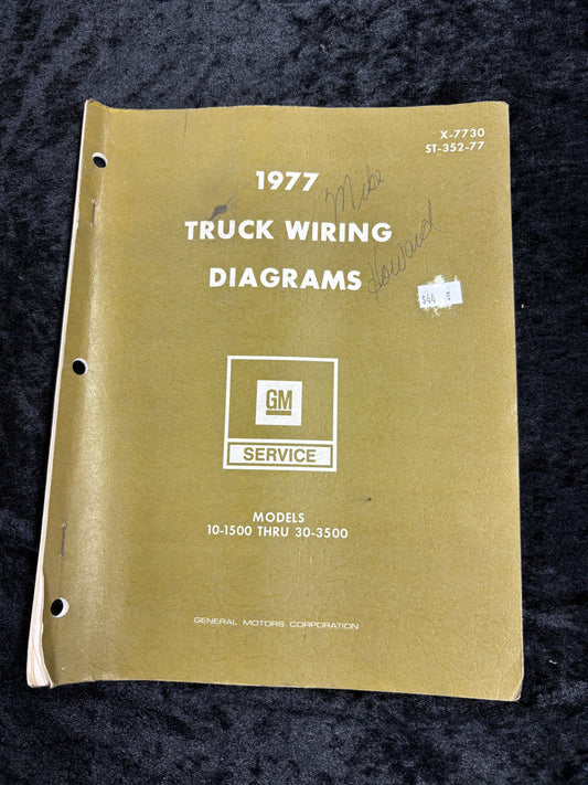 1977 CHEVROLET TRUCK WIRING DIAGRAMS SERVICE MANUAL 1500 - 3500 MODELS ORIGINAL