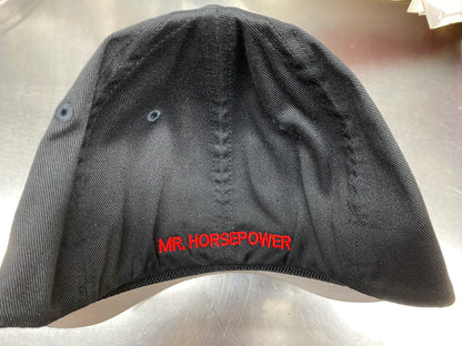 Mr. Horsepower Red Outline FlexFit Black Hat