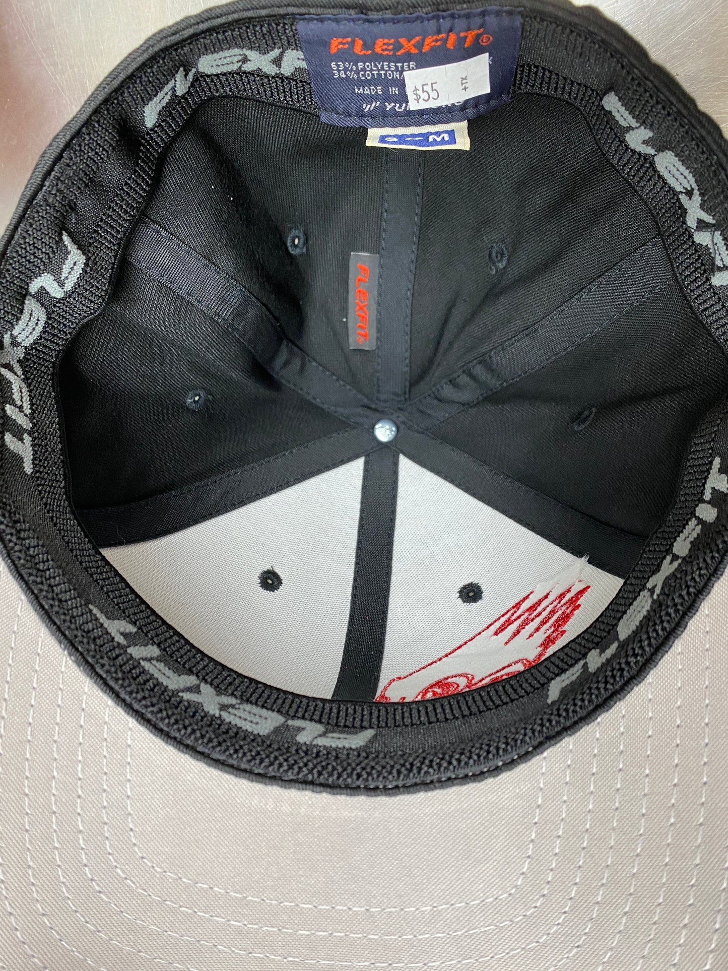 Mr. Horsepower Red Outline FlexFit Black Hat