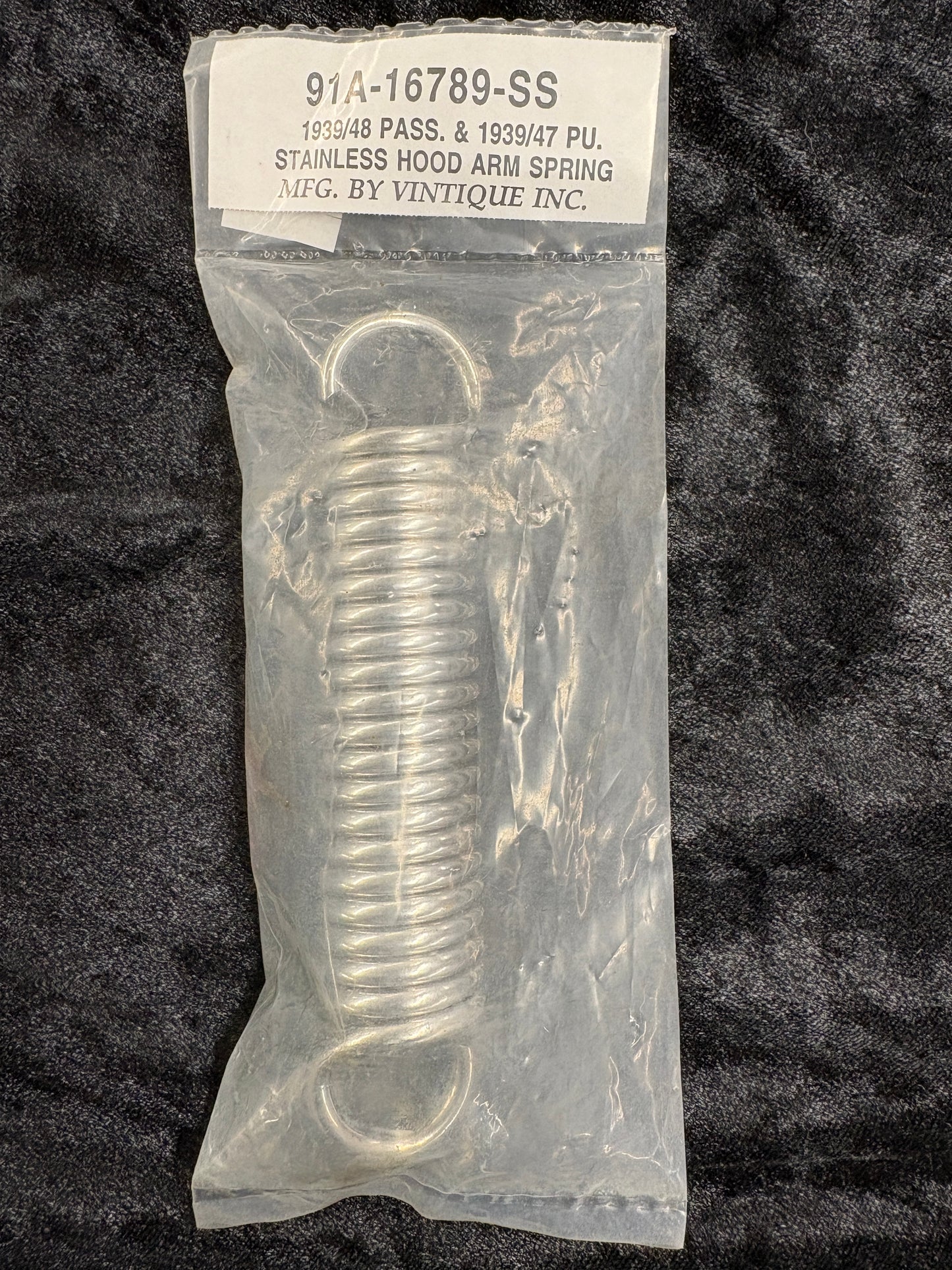 Hood Spring Stainless Steel  39-48 FORD