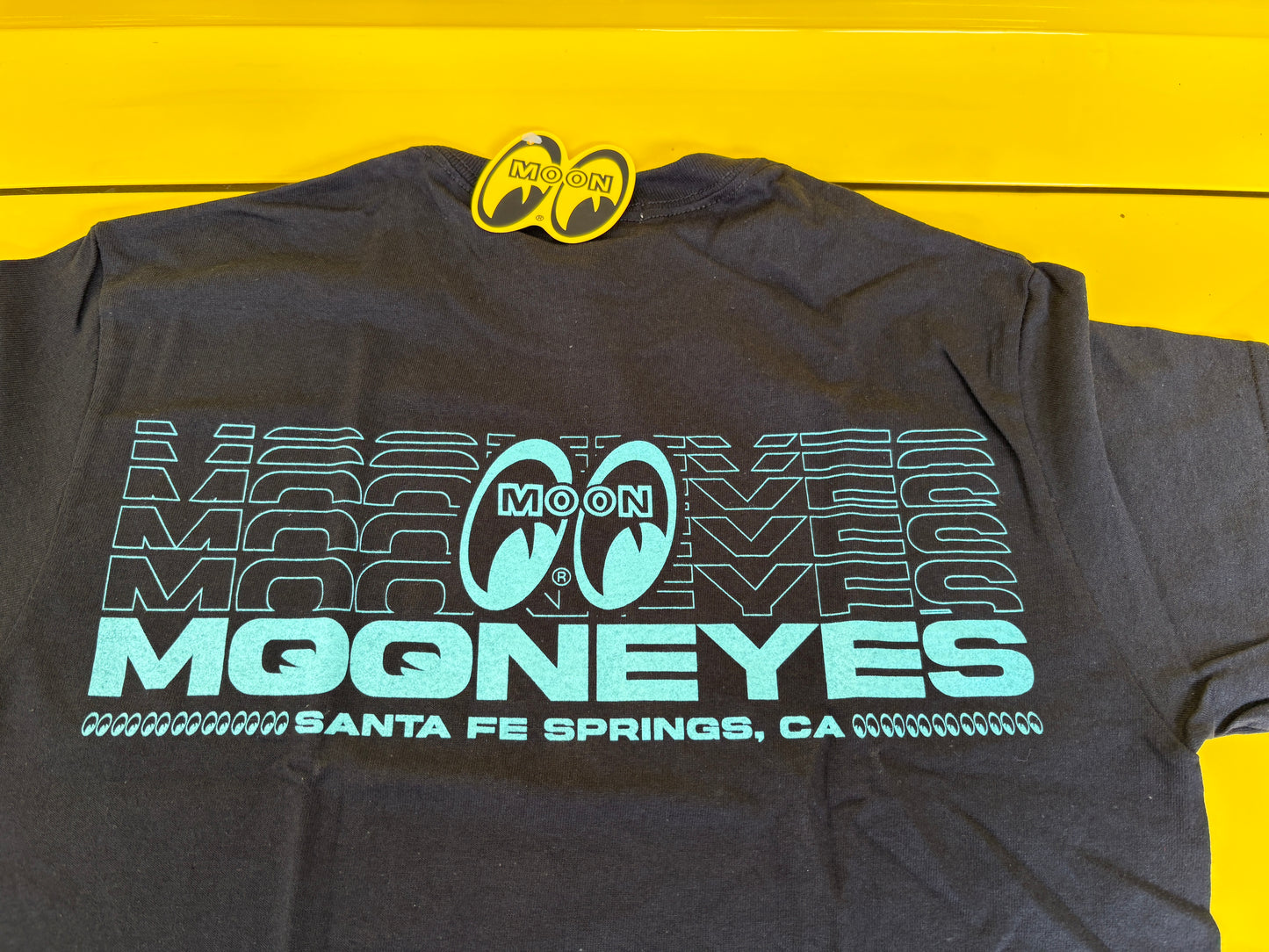 Glowing MOONEYES T-shirt Black