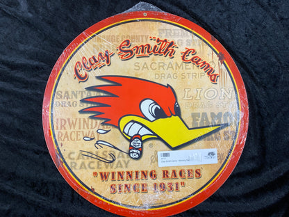 Clay Smith Cams - Winning Races Round Sign
